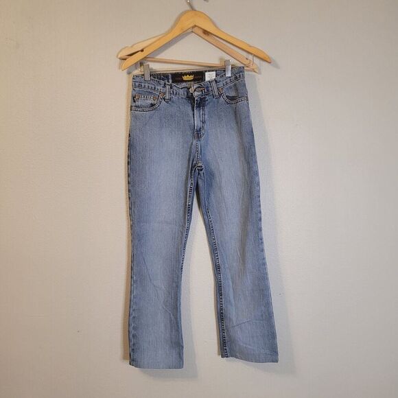 Vintage Todd Oldham Y2K  Light‎ Wash Straight Leg Cropped Jeans Womens Size 3 - Picture 1 of 11